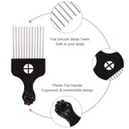 COOKOO 6 Pack Mixed Metal Afro Hair Pick Hair Comb for Women and Men for Thick Natural Curly Hair Detangle Wig Anti Static Styling Comb Pick