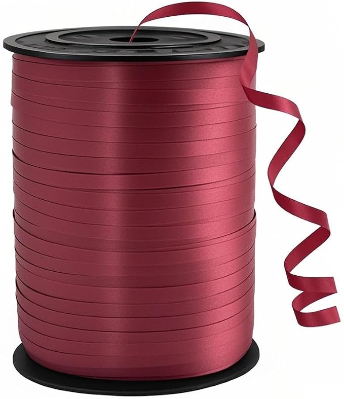 500 Yard Burgundy Red Ribbon, 1/5" Curling by WUYUEJXI