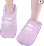 Hilph Foot Ice Pack Slippers for Plantar Fasciitis 2 Packs, Reusable Hot Cold Packs Gel Ice Slipper for Foot and Broken Toes, Gout, Foot Surgery, Neuropathy, Diabetic, Swollen, Purple