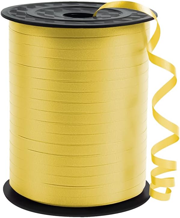 Premium Yellow Curling Ribbon, 1/5" Wide x 500 Yards Christmas Curling Ribbons by KMERLIFE