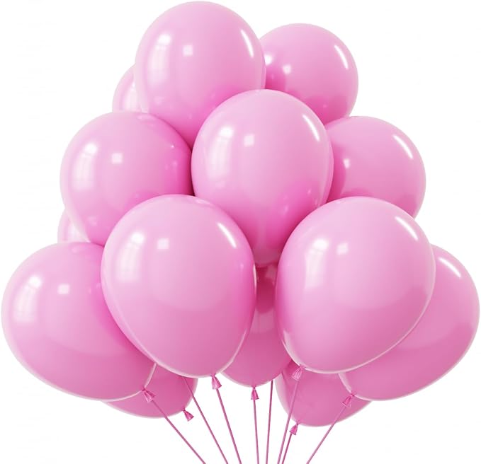 KBZVNAF Pink Latex Party Balloons 50 Pack 12 inch | Light Pink Helium Matte by KBZVNAF
