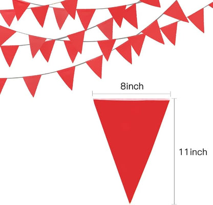 Novelty Place 36 Feet Solid Red Pennant Banner - Image 4