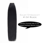 Lacer Tape in Hair Extensions Human Hair 12 Inch Double Sided Tape for Skin Weft Hair Extensions Tape in 20Pcs 50Gram Seamless Color 1 Jet Black