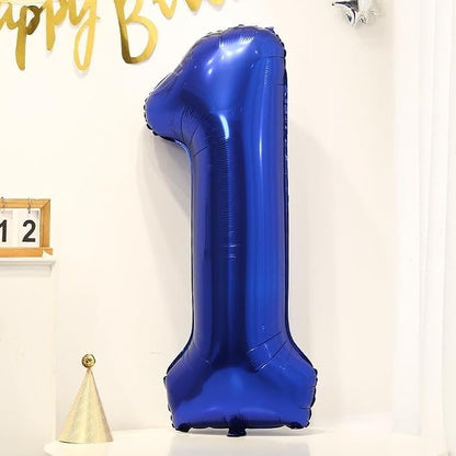 40 inch Navy Blue Number Balloon Dark Blue 1 Balloons Giant Foil Helium - Image 6