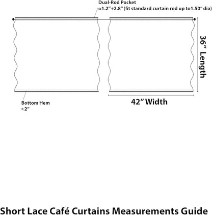 Kotile Short Black Lace Curtains - Image 3