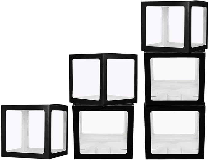uxcell 5 Pcs Party Balloon Boxes, Transparent Balloon Boxes by uxcell