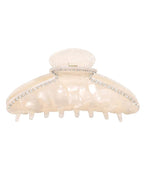 HAIMEIKANG Large Acetate 4 Inch Hair Claw Clip for Women - French Style Hair Claws for Thick Hair with Non-Slip Teeth, Hair Accessories for Updos, Buns & Ponytails