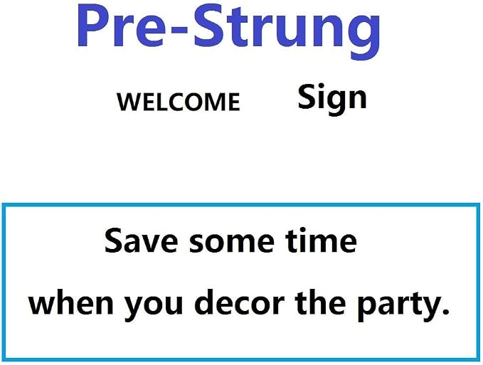 Pre-Strung Holographic Welcome Banner Decorations Sign, Iridescent Hanging - Image 2