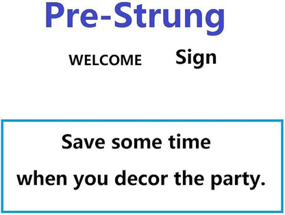 Pre-Strung Holographic Welcome Banner Decorations Sign, Iridescent Hanging - Image 2