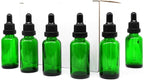 YIZHAO Green Glass Dropper Bottle 1oz, Tincture Bottles with Glass Dropper, for Essential Oils, Aromatherapy, Cosmetic, Laboratory, Pharmacy, Liquids, Travel –12 Pcs