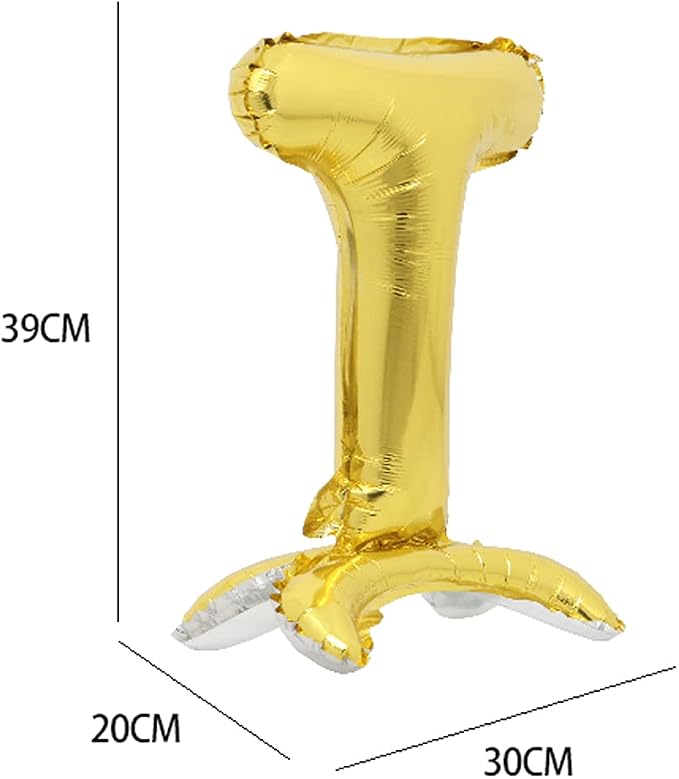 16" Standing Gold Alphabet Letter and Number Balloons Aluminum Hanging Foil - Image 2