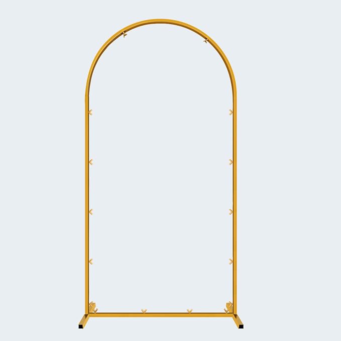 Hemmotop 6FT Arch Backdrop Stand Gold | Metal, Ground Stakes - Image 9