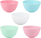 5 Pcs Silicone Facial Mask Mixing Bowls Set,Multi colored Reusable Silicone Bowls for Diy Face Mask Mixing Tool for Facial Mask,Hair Dye,Other Skincare Products