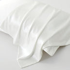 Aormenzy Satin Body Pillow Cover Set of 2, 20x54 Inches White Body Pillow Case for Adults, Silky Soft & Cooling with Envelope Closure