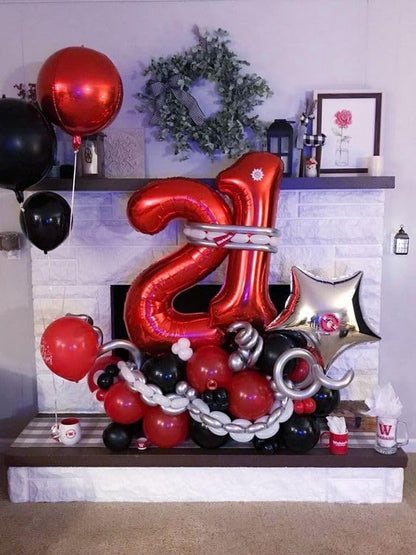 Red Number 50 Balloon 40 Inch - Image 7