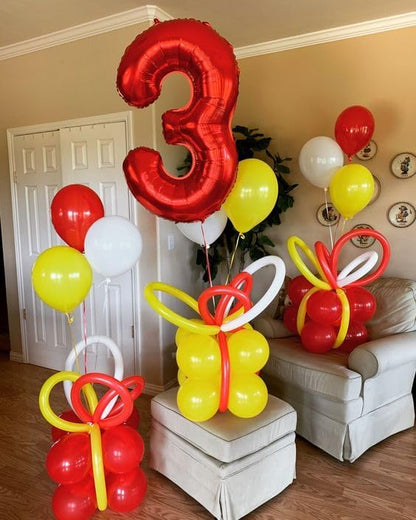 Red Number 3 Balloon 40 Inch, 3rd Birthday Party Decorations Men Women | Foil - Image 8