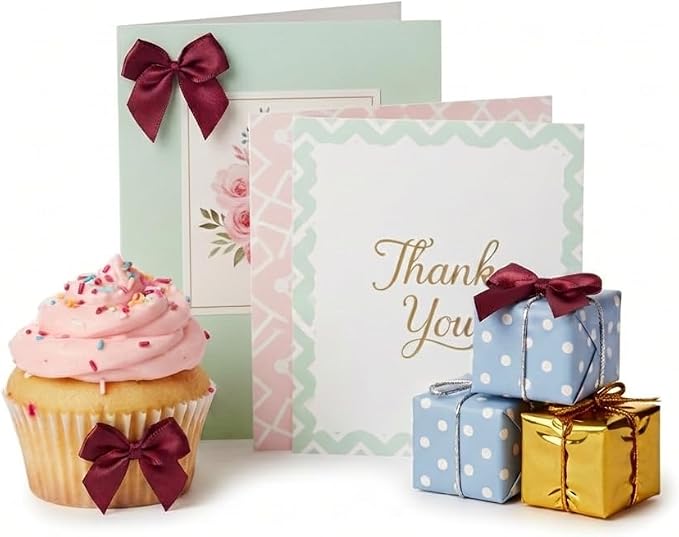 100 Pcs Mini Bows + 100 Glue Dots, - Image 4