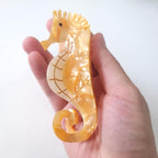 Orange Hippocampus Claw Clip,Acetate Hair Clips,Small Claw Clips for Women