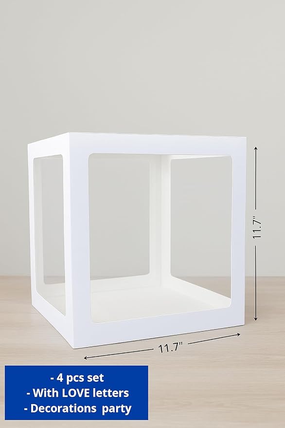 4 Pieces Love Transparent Balloons Boxes - Image 5