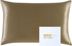 ZIMASILK 25 Momme 100% Pure Mulberry Silk Pillowcase for Hair and Skin Care, Highest Grade 6A Pillow Cases for Women, Long-Lasting Durablity, Gift for Women Men, 1Pc (Standard 20"x26", Taupe)