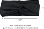 DRESHOW 8 Pack Headbands for Women Yoga Knotted Headbands Elastic Criss Cross Hair Accessories Sports Head Wrap Non Slip