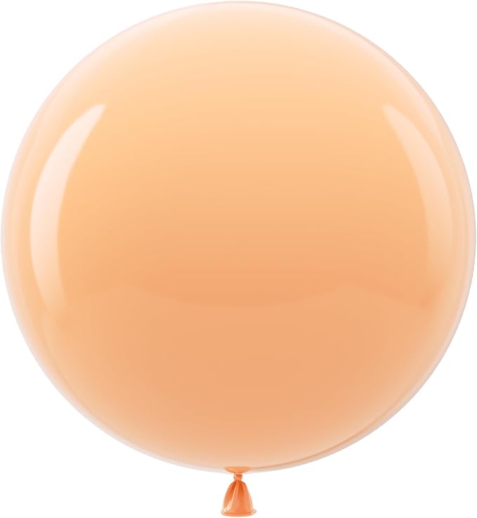 Bezente Nude Latex Round Balloons Latex Party Round Balloons 36 Inch 8 Pack | by Bezente