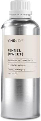 VINEVIDA Fennel Essential Oil 32 oz - Undiluted Candle Scent DIY Scents for Candlemaking Bulk Soap Making Safe Skin,32GALV-OBP-FNL-SWT-32