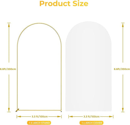 6.6FT Metal Arch Backdrop Stand and Cover Set, Balloon Arch Frame Stand - Image 5