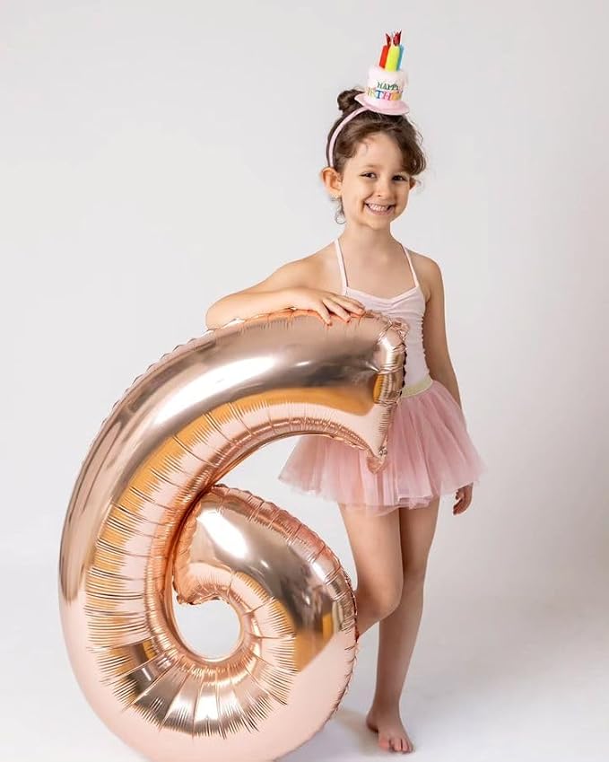 Number Balloons 40 Inch Rose Gold 5 Balloon - Image 2