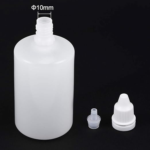 uxcell Plastic Dropper Bottle, 100ml/3.4oz Small Mouth Drop Bottles Empty Squeezable Liquid Dropper Bottle 3pcs