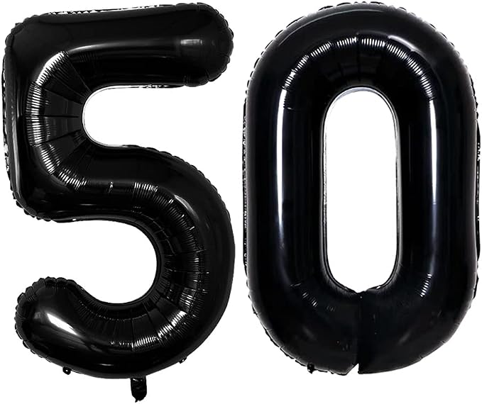 Number 50 Balloons for 50th Birthday Party Decorations, 42 Inch Jumbo Foil by GOER