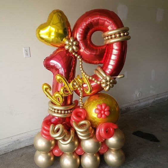Red Number 9 Balloon 40 Inch, 9th Birthday Party Decorations Men Women | Foil - Image 8