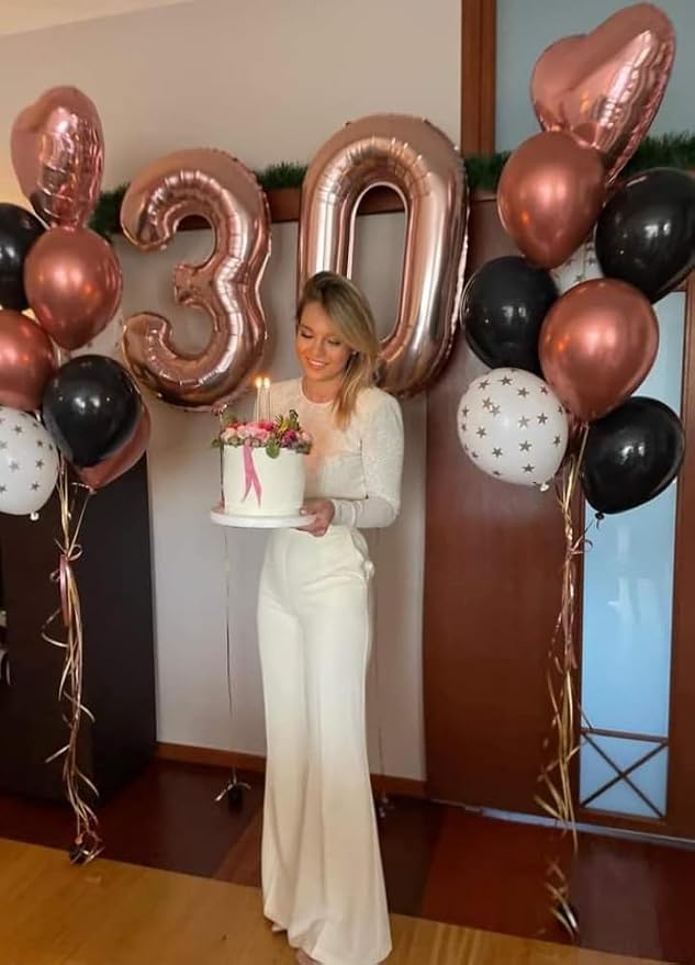 Number 26 Balloons 40 Inch for 26 62 Birthday Party Decorations, Rose Gold | - Image 4