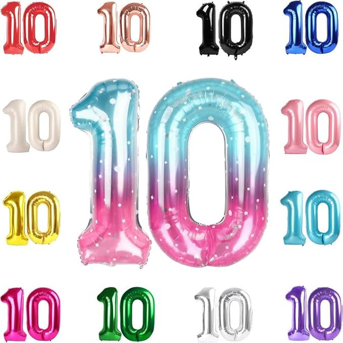 StarrySky Number 10 Balloon 40 Inch by IWERP