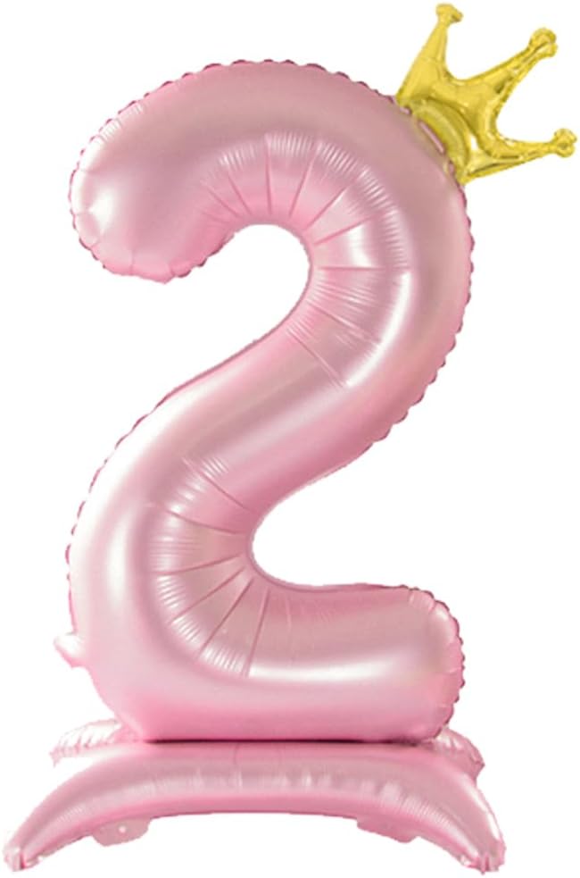 42 Inch Pink Foil Number 2 Balloon, 2th Pink Birthday Decorations | Giant by Alainzeo