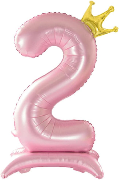 42 Inch Pink Foil Number 2 Balloon, 2th Pink Birthday Decorations | Giant by Alainzeo