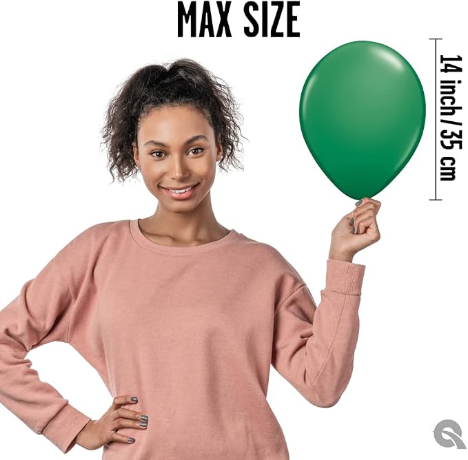 Qualatex 11" Green Latex Balloons - Image 4