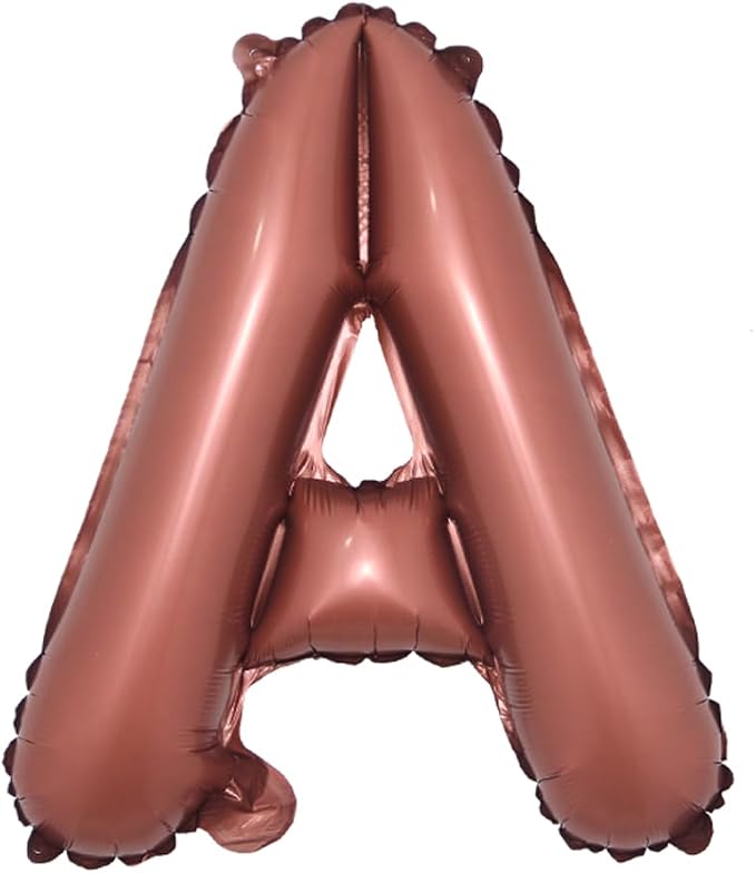 Chocolate Color Letter Number Foil balloons 1pc 16inch Alphabet Digital by RUIANSI