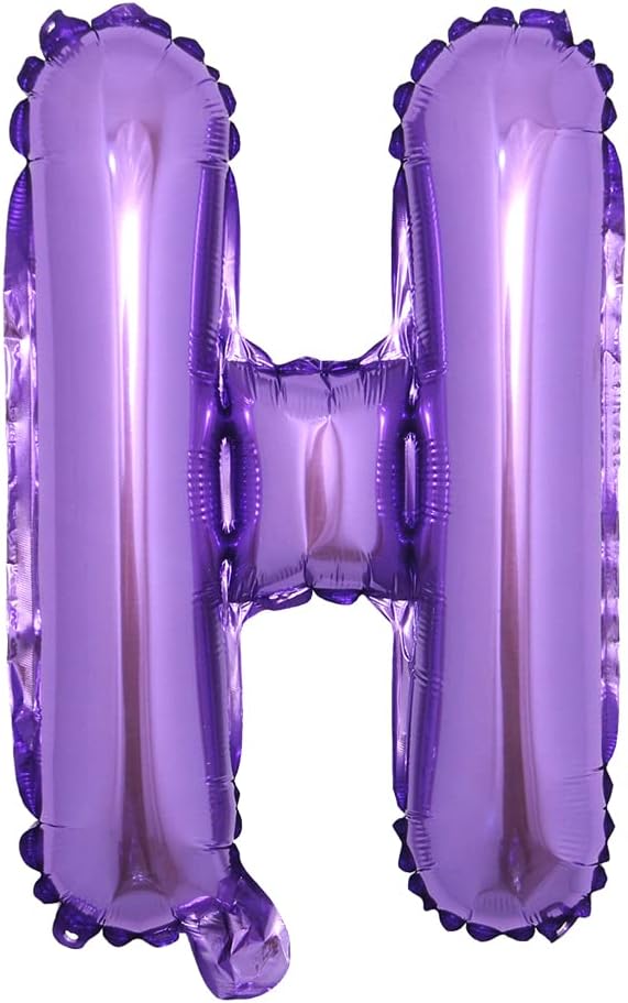 16 inch Purple Alphabet Letter and Number Balloons Set Package, Aluminum by RUIANSI