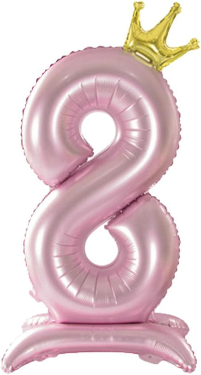 42 Inch Pink Foil Number 8 Balloon, 8th Pink Birthday Decorations | Giant by Alainzeo