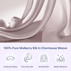 ECOSA Luxurious 30 Momme 100% Mulberry Silk Pillowcase (50x70cm) – 6A Grade Charmeuse Weave, Oeko-TEX® Certified – Frizz-Free Hair & Wrinkle-Free Skin (Light Pink)