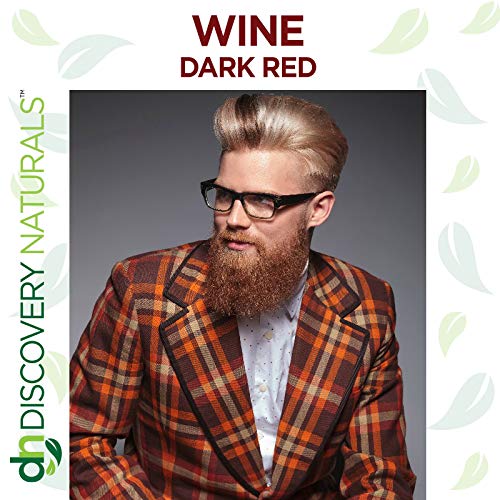 Red Henna Hair Color For All Kit | 100% All Natural Hair Dye & Beard Dye Powder (Wine Dark Red) Organic, Herbal & Vegan Chemical & Cruelty Free Permanent Gray Coverage & Tinting