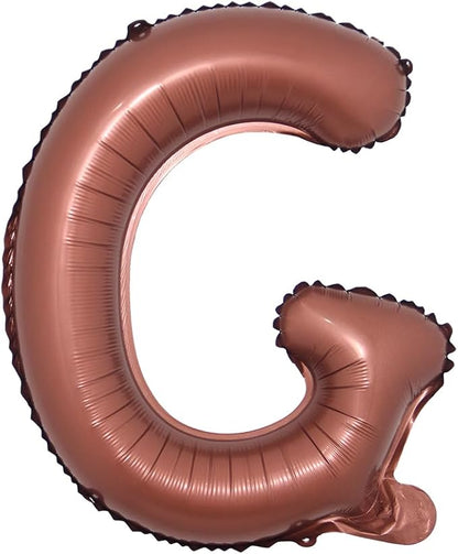Chocolate Color Letter Number Foil balloons 1pc 16inch Alphabet Digital by RUIANSI
