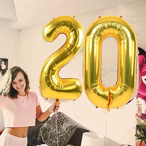 TONIFUL 40 Inch Gold Foil Number 50 Balloon, 50th Birthday Decorations | Large - Image 3