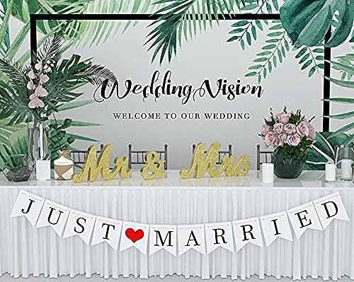 VIOPVERY Wooden Mr & Mrs Wedding Sign - Image 4