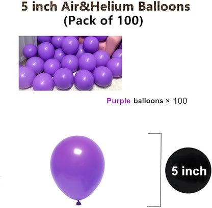 5 inch Purple Party Balloons - Image 2