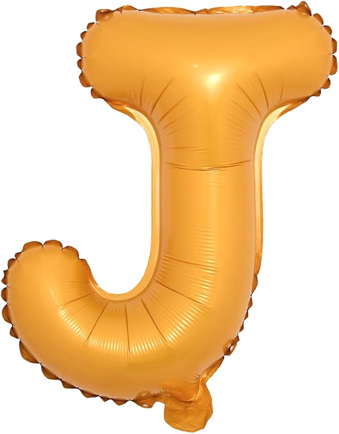 16" inch Single Orange Alphabet Letter Number Balloons Aluminum Hanging Foil by RUIANSI
