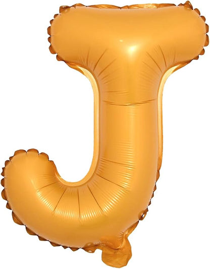 16" inch Single Orange Alphabet Letter Number Balloons Aluminum Hanging Foil by RUIANSI
