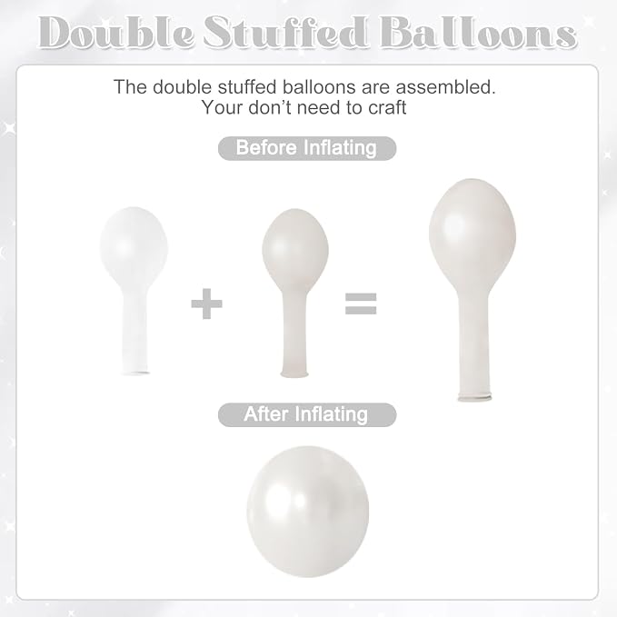Pearl White Balloons for Wedding Bridal Shower Baby Shower Decorations | 60Pcs - Image 3