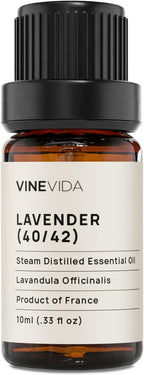 VINEVIDA Lavender 40/42 Essential Oil 10 mL - Undiluted for Candlemaking, Soap Making, DIY Candle Scents